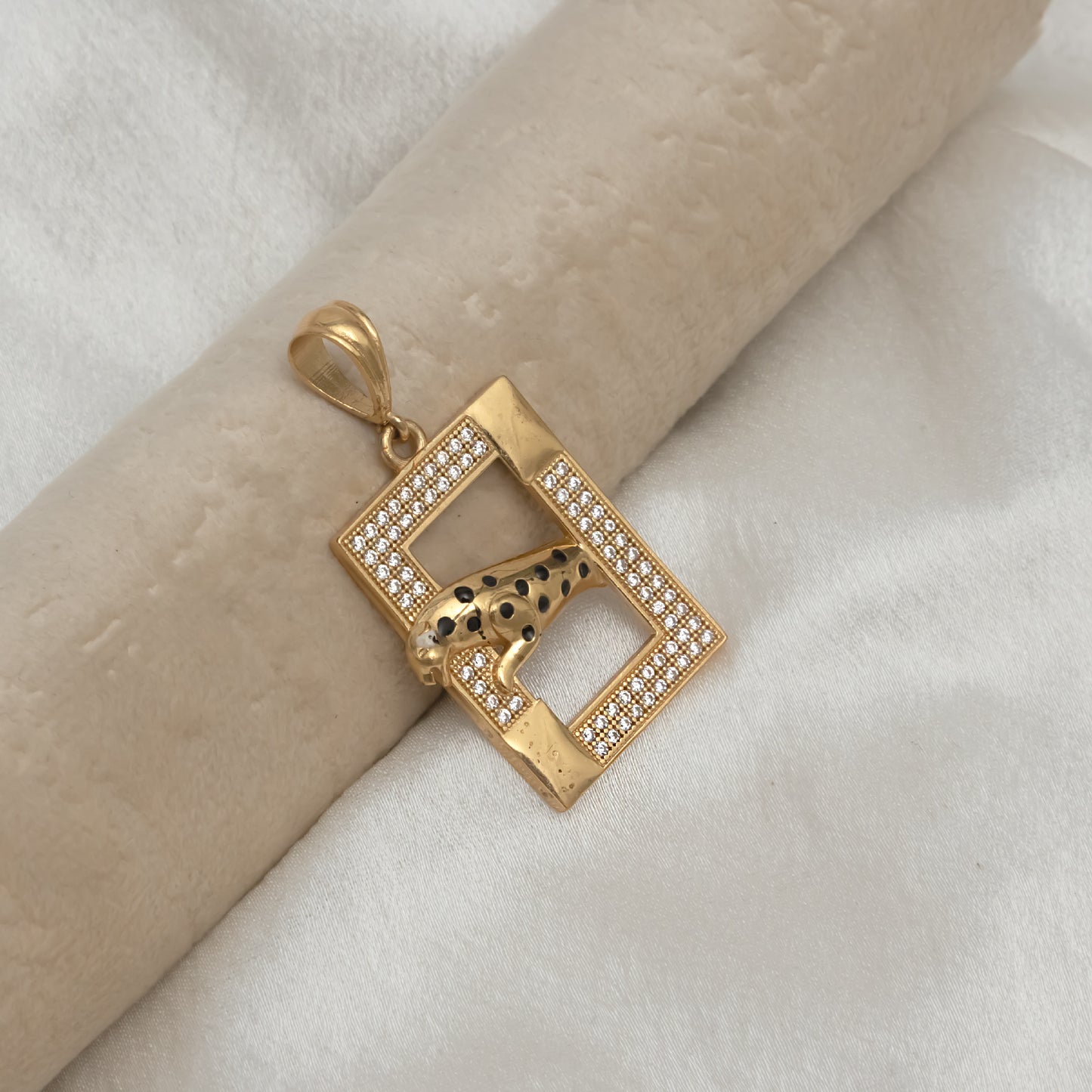 JAGUAR SQUARE PREMIUM GOLD PLATED PENDANT