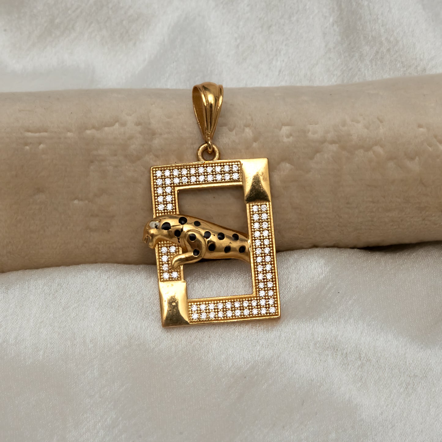 JAGUAR SQUARE PREMIUM GOLD PLATED PENDANT