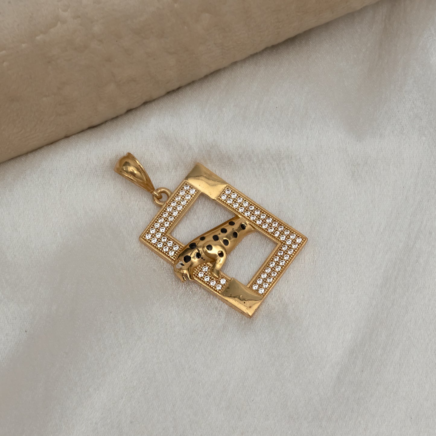 JAGUAR SQUARE PREMIUM GOLD PLATED PENDANT