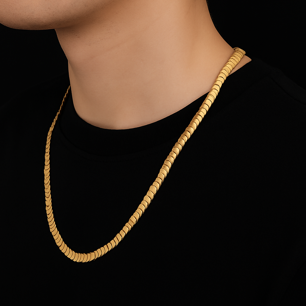 ALEX UNISEX SOLID GOLD MEN'S CHAIN (24 INCH / 4 MM)