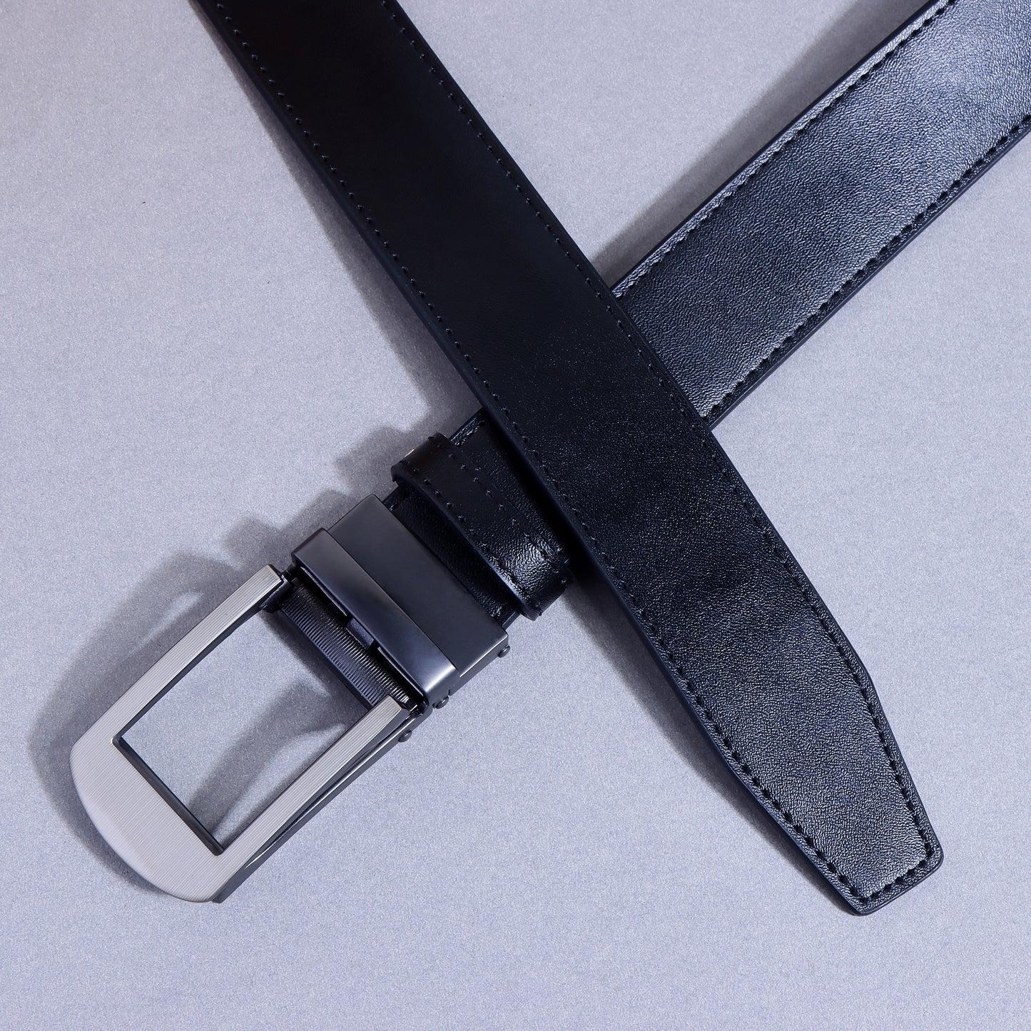 MARCEL GENUINE LEATHER REVERSIBLE AUTO LOCK BELT