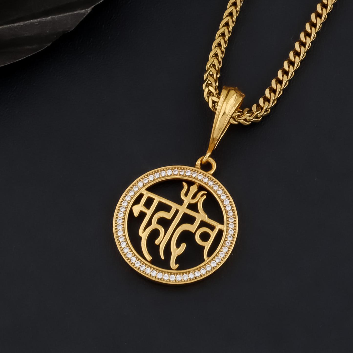 MAHADEV MEN’S LUXURY GOLD PENDANT (CHAIN-24 INCH)