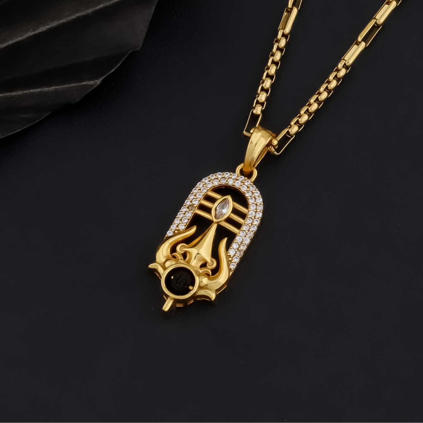 SHIVSHUL MEN’S GOLD CHAIN PENDANT (CHAIN-24 INCH)