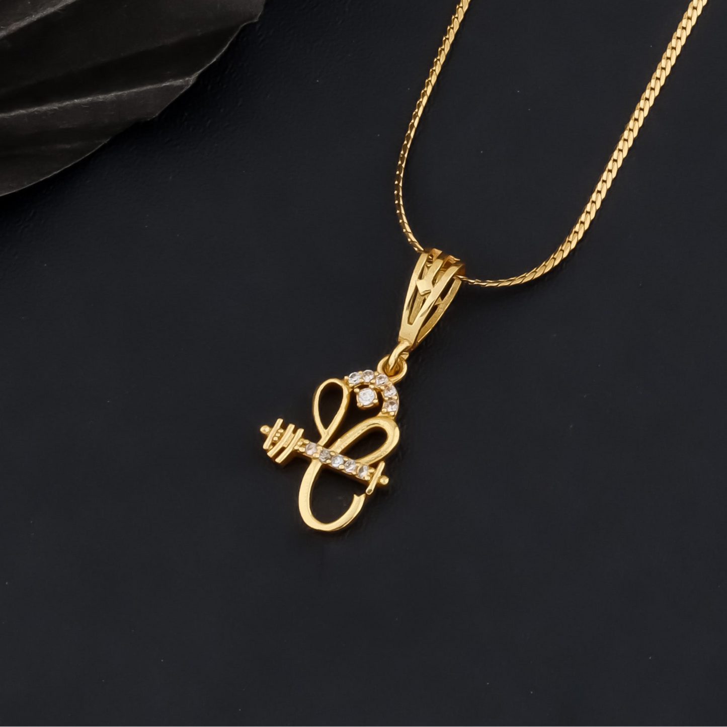 GANESHA MEN’S MODERN TREND GOLD CHAIN PENDANT (CHAIN-24 INCH)