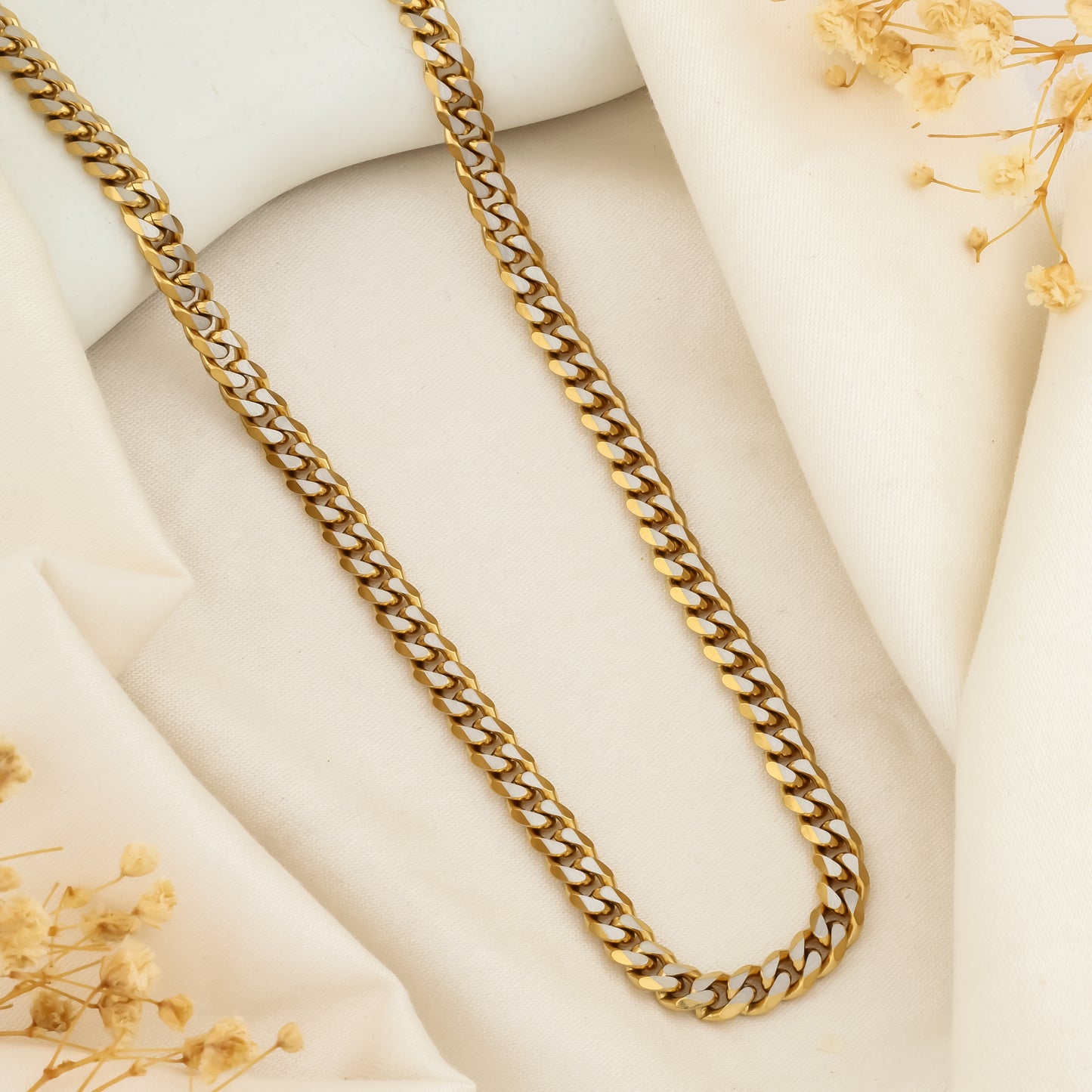 BROOKS MEN'S GOLD AND SILVER CHAIN