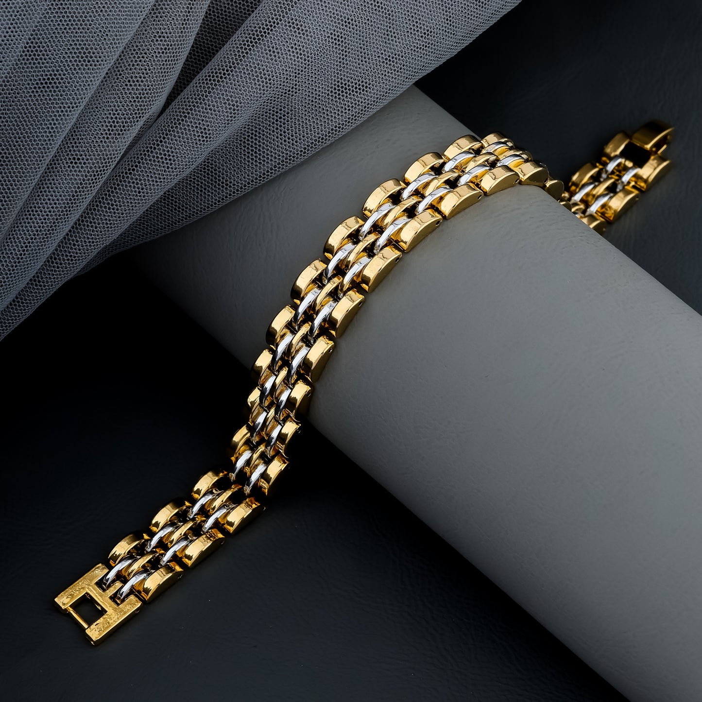Volos Gold and Silver Men's Loose Bracelet