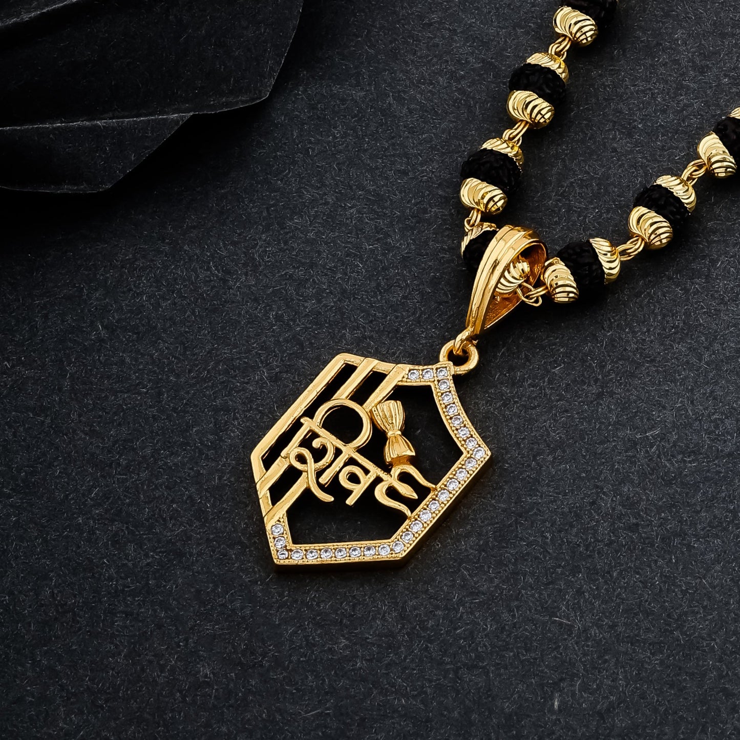 SHIV PENDANT WITH MEN'S RUDRAKSHA MALA