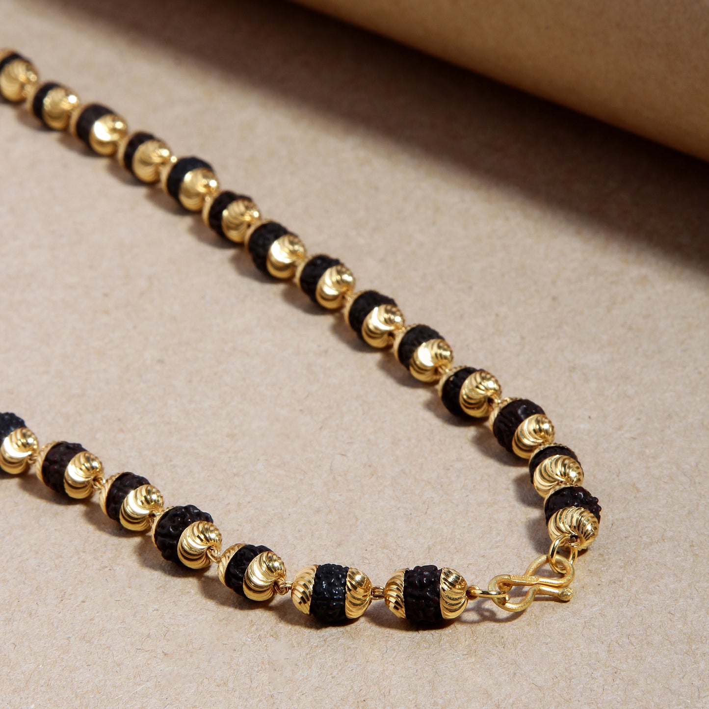 PREMIUM GOLD PLATED RUDRAKSHA MALA (23 INCH)