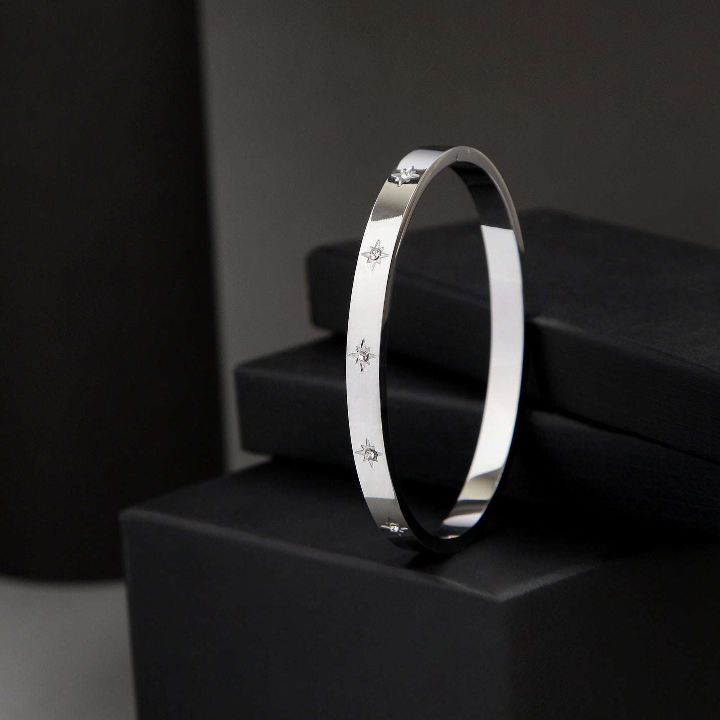 Lucifer Silver Diamond Men's Kada