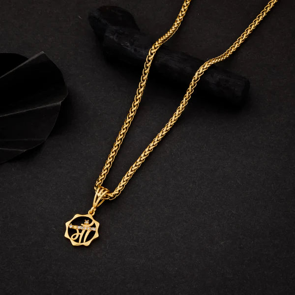 Maa Men’s Exclusive Gold Chain Pendant (Chain-22 Inch / 3 Mm)