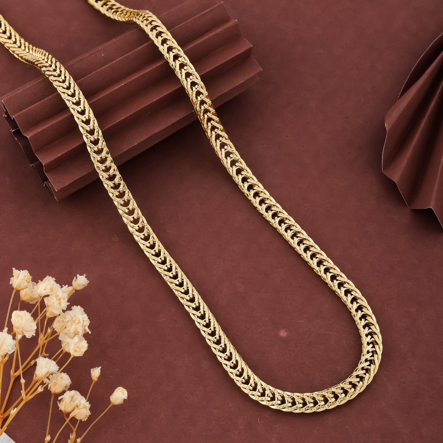 Jax Unisex Solid Gold Men's Chain (24 Inch / 6 Mm)