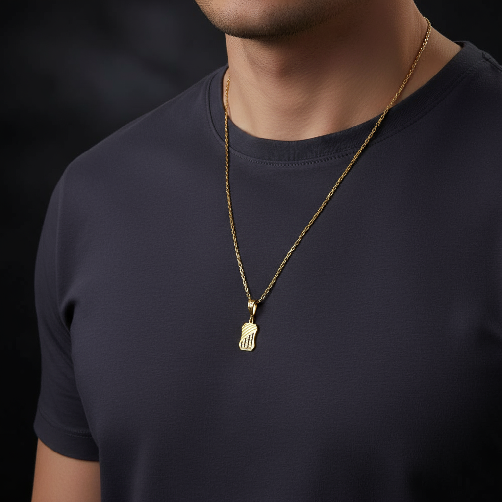 Noro Men’s Smart Look Gold Chain Pendant (Chain-24 Inch)