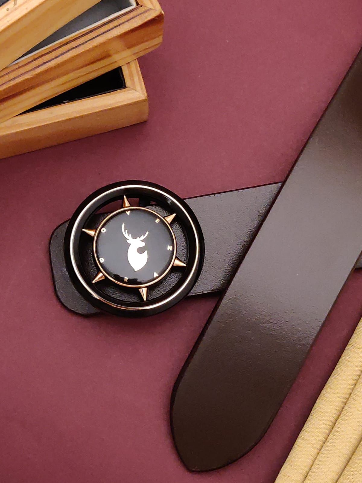 Baghadbillow 008 Luxurious Mens Leather Belt