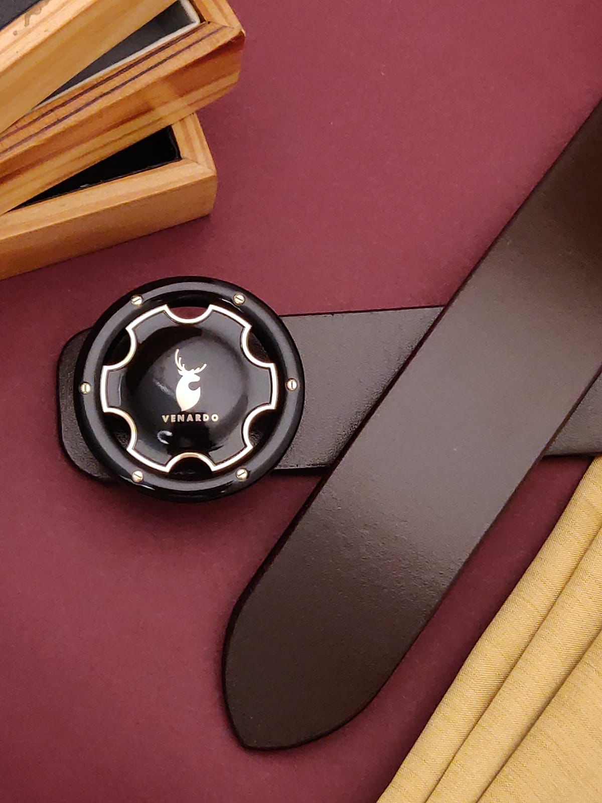 Baghadbillow 011 Luxurious Mens Leather Belt