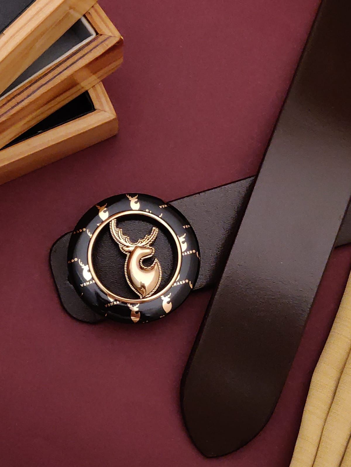 CRYSTAL LUXURIOUS MENS LEATHER BELT