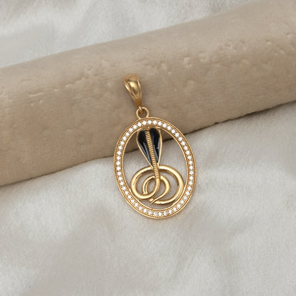 Snap Round Premium Gold Plated Pendant