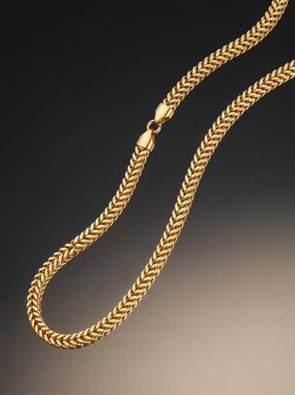 Apex Premium Look Gold Chain (22″ / 5 mm) – Durable Fashion Wear