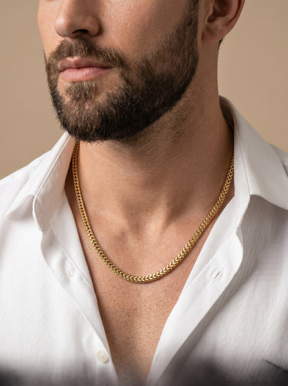 Apex Premium Look Gold Chain (22″ / 5 mm) – Durable Fashion Wear
