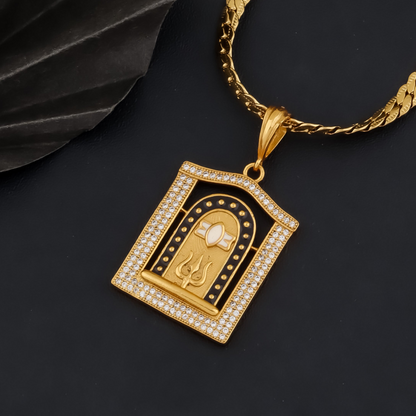 Rudra Men’s Exclusive Gold Chain Pendant (Chain-24 Inch)