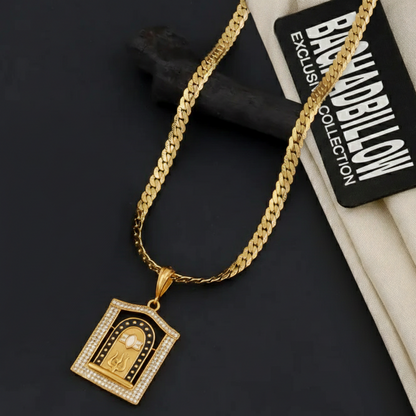 Rudra Men’s Exclusive Gold Chain Pendant (Chain-24 Inch)