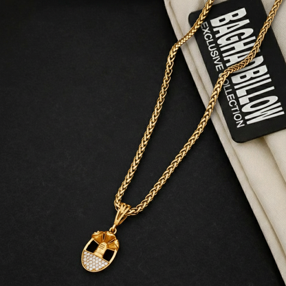 Snap Men’s Royal Look Gold Chain Pendant (Chain-22 Inch / 3 Mm)