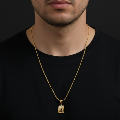 Ivo Men’s Cool Gold Chain Pendant Design (Chain-24 Inch)