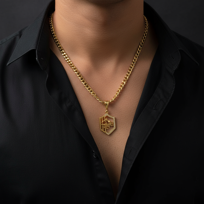 Shiv Men’s Gold Chain Pendant (Chain-24 Inch)