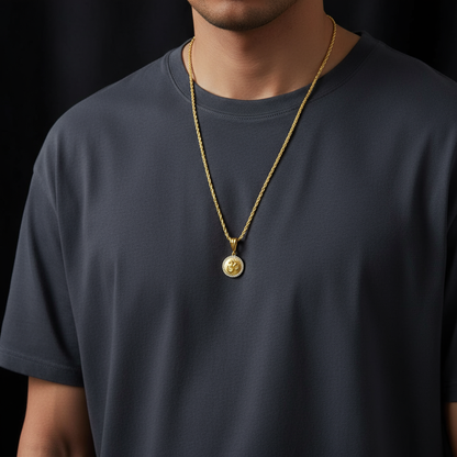 Om Men’s Gold Chain Pendant (Chain-24 Inch)