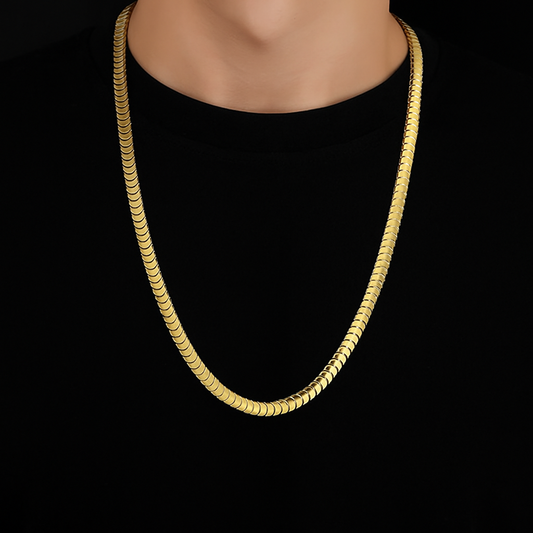 ALEX UNISEX SOLID GOLD MEN'S CHAIN (24 INCH / 4 MM)