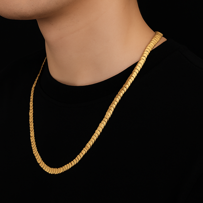 ALEX UNISEX SOLID GOLD MEN'S CHAIN (24 INCH / 4 MM)