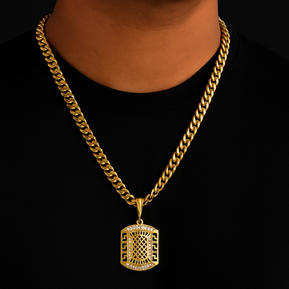 Unisex Men’s Designer Gold Chain Pendant (Chain-24 Inch)