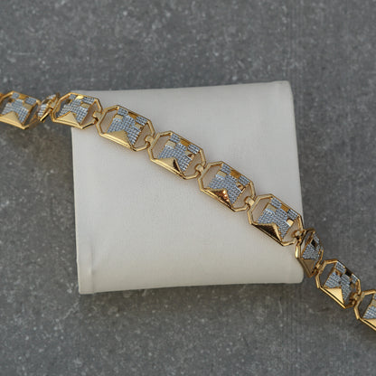 Hip-Hop Gold And Silver Loose Bracelet