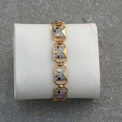 Hip-Hop Gold And Silver Loose Bracelet