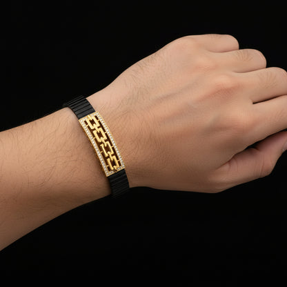 Imperial Luxury Black & Gold Flexible Bracelet