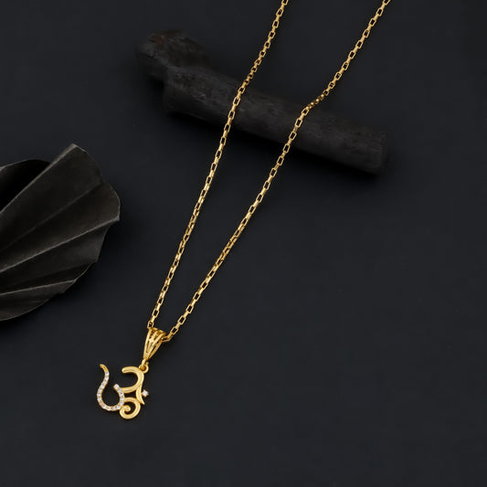 OMKARESHWAR MEN'S CHAIN PENDANT (CHAIN-24 INCH)