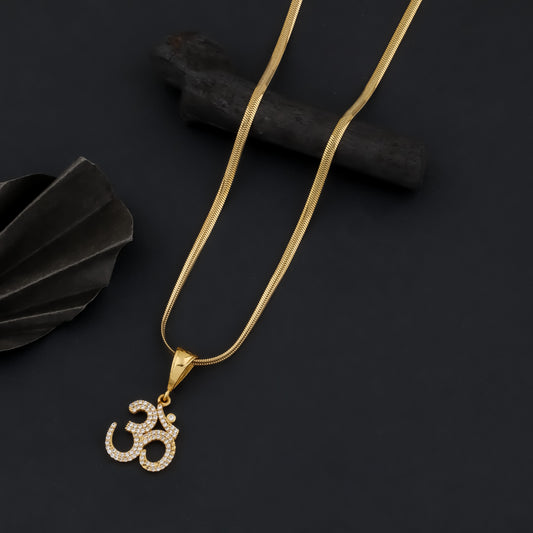 OM PENDANT WITH MEN'S CHAIN (CHAIN-24 INCH)