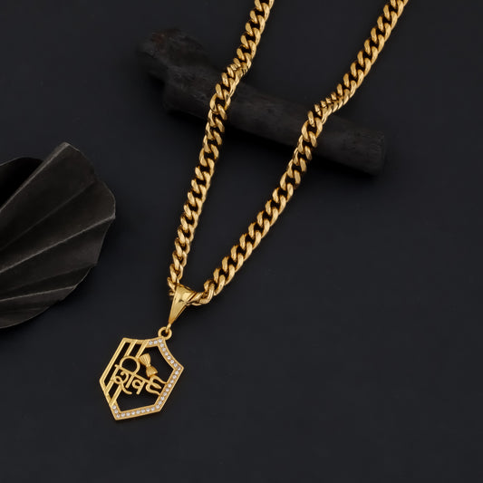 Shiv Pendant With Men's Chain (Chain-24 inch)