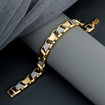 Fitz Gold and Silver Men's Loose Bracelet