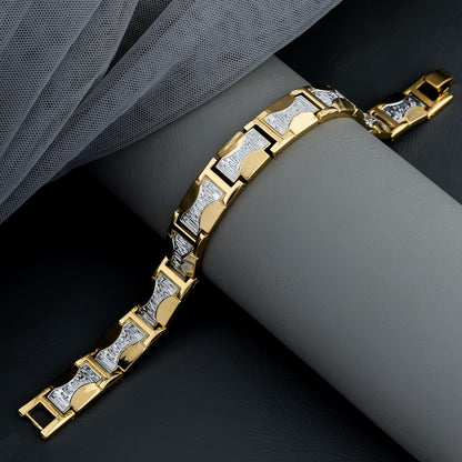 Luca Gold and Silver Men's Loose Bracelet