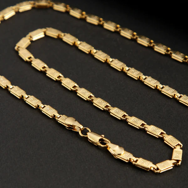 Blasstar Unisex Solid Gold Men's Chain (18 inch)