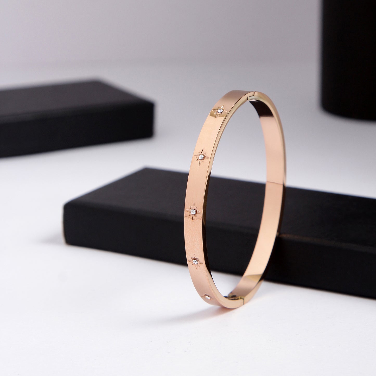 Lucifer Rose Gold Diamond kada Bracelet