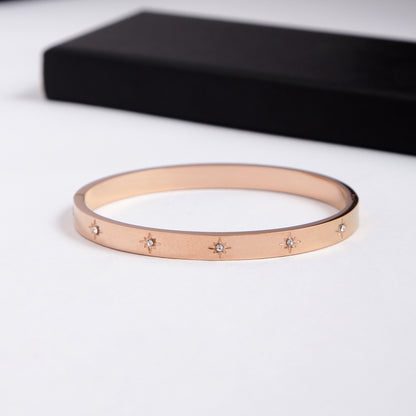 Lucifer Rose Gold Diamond kada Bracelet