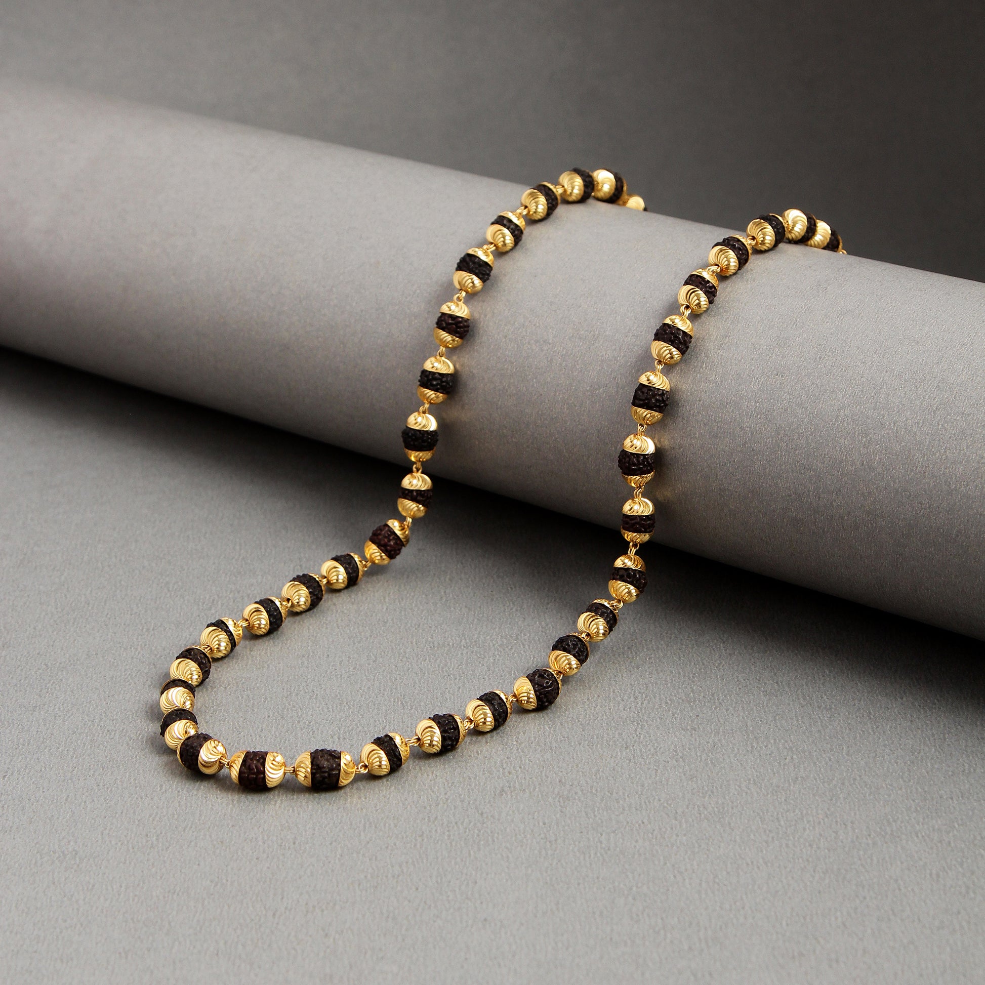 Buy Premium Gold Plated Rudraksha Mala – Limited Stock