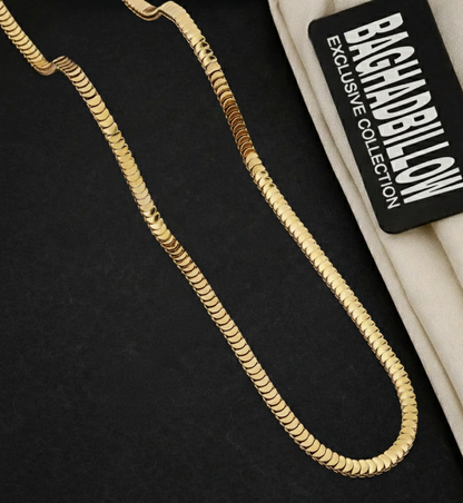 Alex Unisex Solid Gold Men's Chain (24 Inch / 4 Mm)