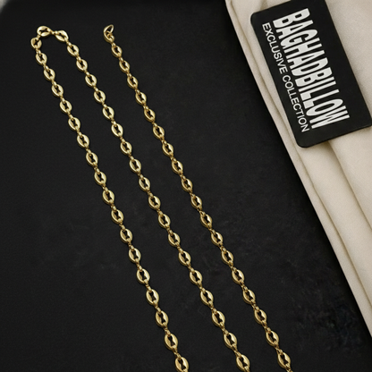 Oval Link Men's Golden Chain