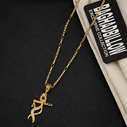 Krishna Men’s Stylish Gold Pendant With Chain (Chain-24 Inch)