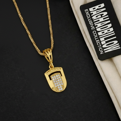 Dope Men’s Unique Style Gold Chain Pendant (Chain-24 Inch)
