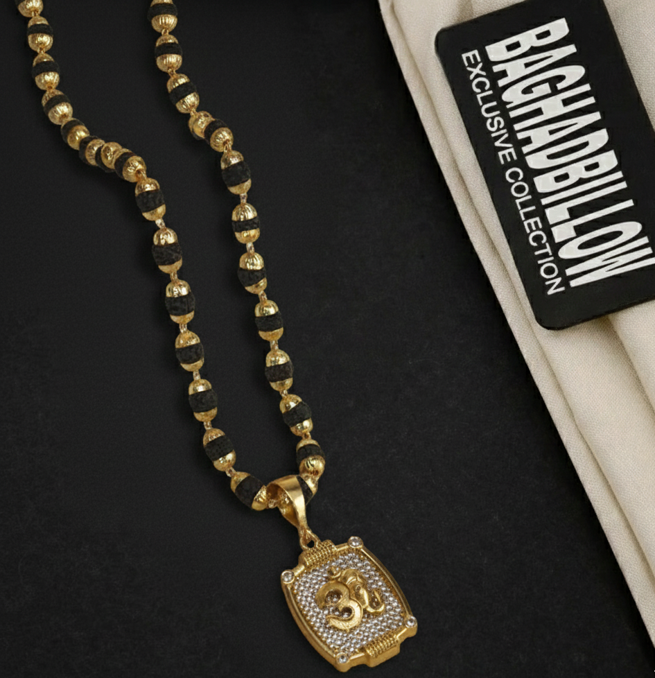 Omkara Pendant Rudraksha Mala