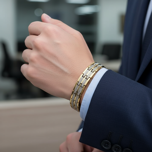 Rex Gold and Silver Men's Loose Bracelet