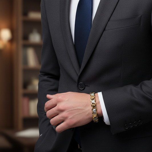 Fitz Gold and Silver Men's Loose Bracelet